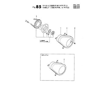 FIG 85. V-BELT(1500R.P.M.,W/P.T.O.)