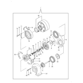 FIG 135. TURBOCHARGER COMPONENT PARTS(RU110)