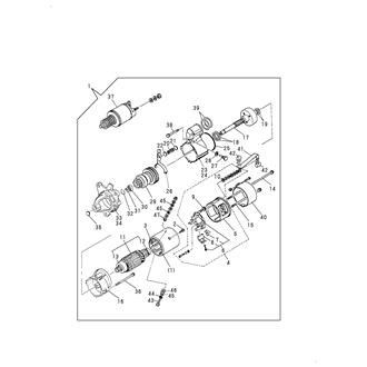 FIG 140. STARTING MOTOR COMPONENT PARTS(12LAAL)