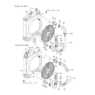 FIG 35. RADIATOR & COOLING WATER PIPE