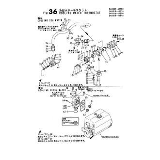 FIG 36. COOLING WATER THERMOSTAT