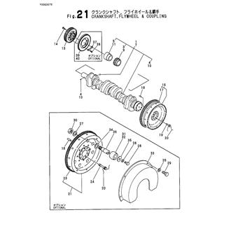 FIG 21. CRANKSHAFT,FLYWHEEL & COUPLING