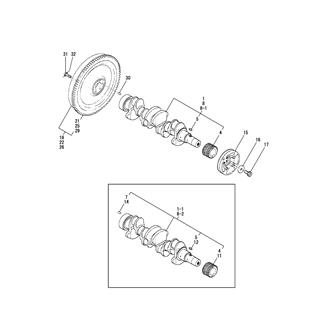 FIG 19. CRANKSHAFT & FLYWHEEL