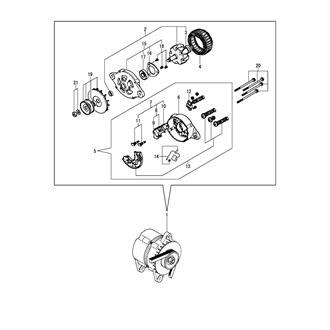 FIG 57. (49A)GENERATOR COMPONENT PARTS(HITACHI: TO JUN. 2012)