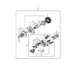 FIG 46. GENERATOR COMPONENT PARTS(4LM-DT)