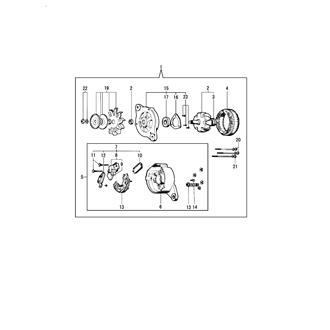 FIG 45. GENERATOR COMPONENT PARTS(4LM-DTZ,A,AY)