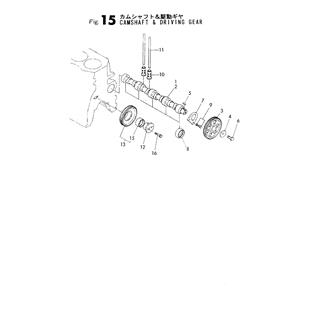 FIG 15. CAMSHAFT & DRIVING GEAR