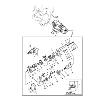 FIG 49. (31B)STARTER MOTOR(EARTH FLOAT TYPE)(TO FEB. 2010)