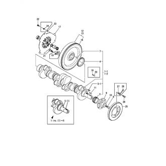 FIG 14. CRANKSHAFT & FLYWHEEL(FOR YP CLUTCH)