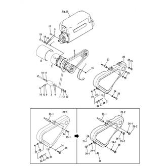 FIG 43. GENERATOR & COVER(V-BELT)