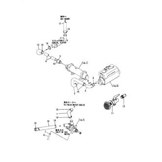 FIG 61. (25A)COOLING PIPE(SEA WATER)(FOR YX CLUTCH)