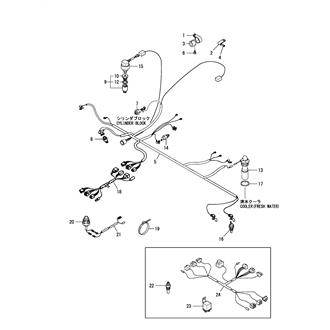 FIG 70. (51B)WIRE HARNESS & SENSOR(EARTH TYPE)(FOR YX CLUTCH)(FROM APR. 2000)