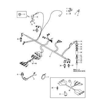 FIG 93. (51C)WIRE HARNESS & SENSOR(EARTH FLOAT TYPE)(FOR YX CLUTCH)