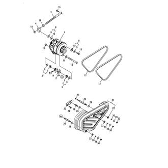 FIG 94. (46A)GENERATOR & COVER(V-BELT)(6CHX(K))(FROM E/#6920)