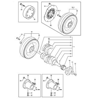 FIG 19. CRANKSHAFT & FLYWHEEL(2LM)