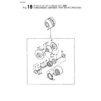 FIG 16. TURBOCHARGER COMPONENT PARTS(6CA-ET,PREVIOUS)