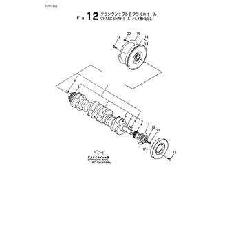 FIG 12. CRANKSHAFT & FLYWHEEL