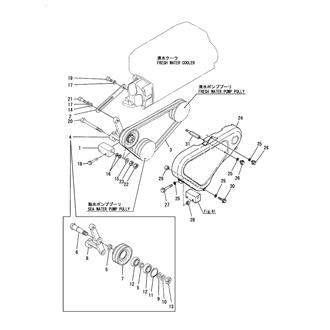 FIG 43. COVER(V-BELT) & TENSIONER