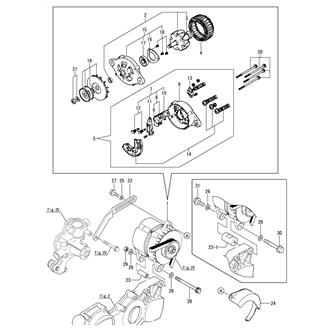 FIG 51. (43B)GENERATOR(24V-25A)(HITACHI:E02740)