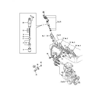 FIG 36. FUEL INJECTION VALVE & FUEL INJECTION PIPE(4JH3-DTZ/DTZAY)