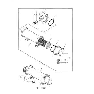 FIG 95. (21C)LUB. OIL COOLER(WITHOUT ANTI-CORROSIVE ZINC SPEC.)