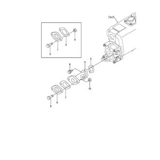 FIG 106. (33G)COOLING PIPE(SEA WATER)(F.W.COOLER INLET)(DIRECT MOUNTING)(FROM NOV. 2006)