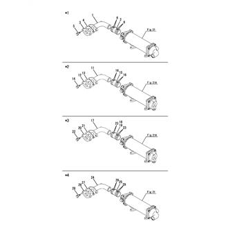 FIG 104. (33E)COOLING PIPE(SEA WATER)(L.O.COOLER OUTLET)(DIRECT MOUNTING)(FROM NOV. 2006)