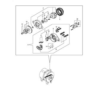 FIG 40. (34C)GENERATOR(INNER PARTS)(24V)(HITACHI)(OPTIONAL)