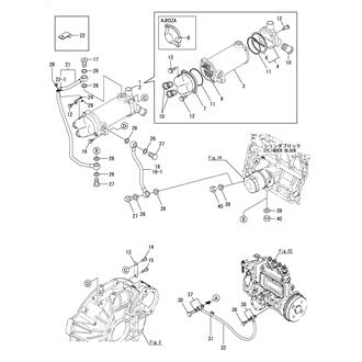 FIG 15. LUB. OIL COOLER & LUB. OIL PIPE