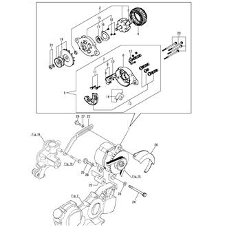 FIG 42. (33B)GENERATOR(24V-25A)(HITACHI)(TO JUN., 2012)