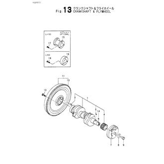 FIG 13. CRANKSHAFT & FLYWHEEL