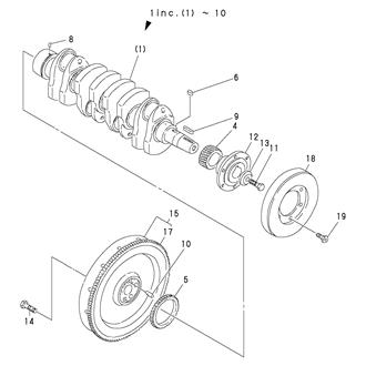 FIG 12. CRANKSHAFT & FLYWHEEL