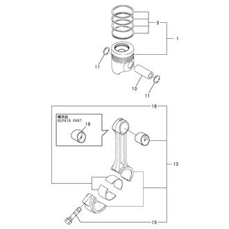 FIG 13. PISTON & CONNECTING ROD