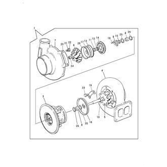 FIG 13. TURBOCHARGER COMPONENT PARTS