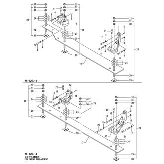 FIG 67. (6B)MOUNTING FOOT(YX-120L-4)(DIRECT MOUNTING SPEC.)