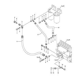 FIG 114. (43B)FUEL PIPE(PUMP - FILTER)(JG/THRUSTER SPEC.)