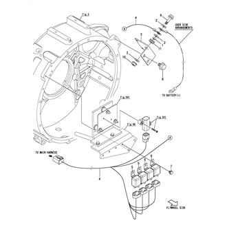 FIG 64. (54H)WIRE HARNESS(SOLAS)(24V SPEC.)(OPTIONAL)