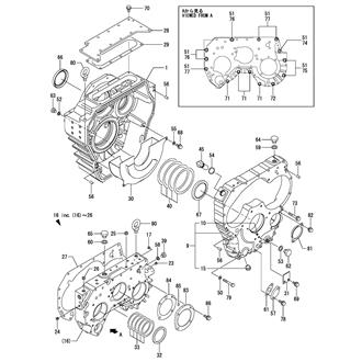 FIG 1. CLUTCH HOUSING(WITHOUT TRAILING PUMP SPEC.)