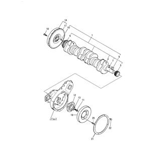 FIG 13. CRANKSHAFT & FLYWHEEL