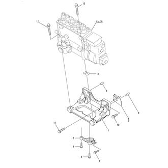 FIG 37. FUEL INJECTION PUMP MOUNT