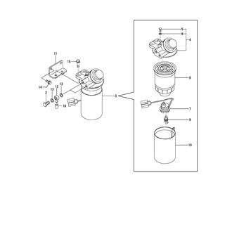 121857-55710 cartouche filtre à carburant moteurs diesel YANMAR MARINE