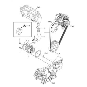 FIG 26. COOLING PUMP(SEA WATER)(REAR MOUNT SPEC.)