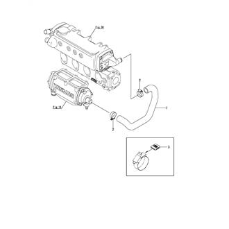 FIG 32. COOLING PIPE(SEA WATER)(FOR SD60, CLUTCHLESS)