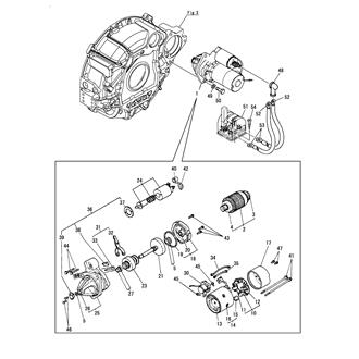 FIG 42. STARTER MOTOR(24V/EARTH TYPE)