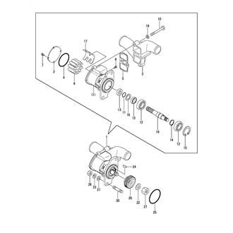 FIG 33. COOLING PUMP(SEA WATER)(DIRECT MOUNTING SPEC.)