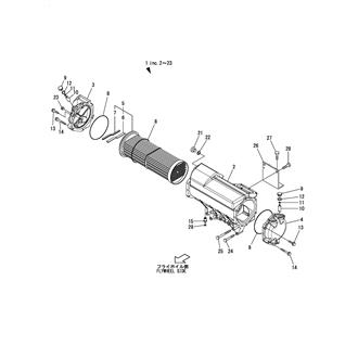 FIG 36. INTER COOLER(ENGINE ATTACHED FRESH WATER COOLER SPEC.)