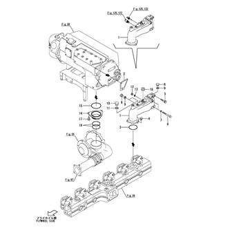 FIG 64. COOLING PIPE(FRESH WATER)(THERMOSTAT - PUMP)