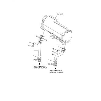 FIG 71. COOLING PIPE(SEA WATER)(CLUTCH INLET & OUTLET)(FOR YXH-240/YXH-240-2)