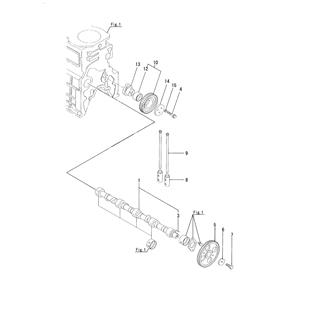 FIG 14. CAMSHAFT & DRIVING GEAR