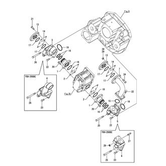 FIG 69. HYDRAULIC OIL PIPE(INPUT SHAFT LEFT ROTATION SPEC.)(OPTIONAL)